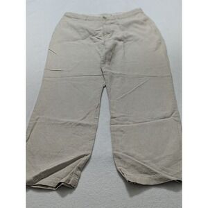 J.CREW Linen Relaxed Fit Chinos Pants 36x30 Beige Lightweight Summer Trousers